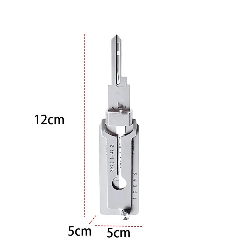 2-in-1 Stainless Steel Key Decoder SS001 PRO Lock Decoder Repair Tools-(1pc)*