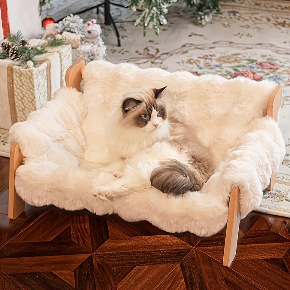 WAOWAO Sofa Pet Bed, White
