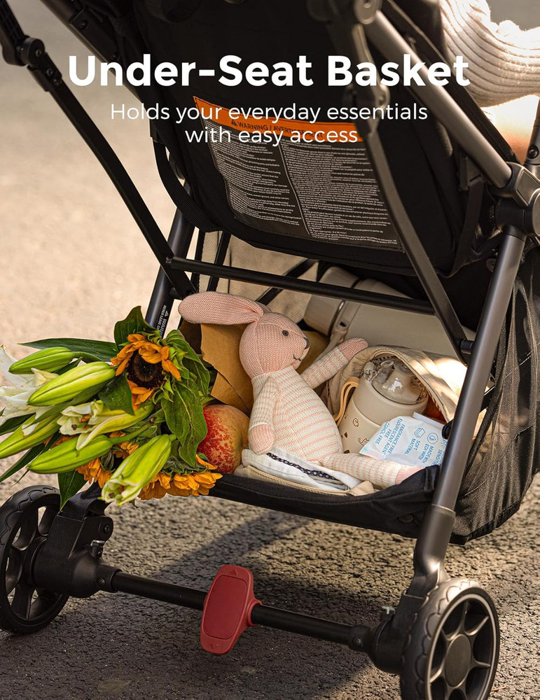 Compact Clickgo Lightweight Stroller with One-Click Fold & UPF50+ Canopy