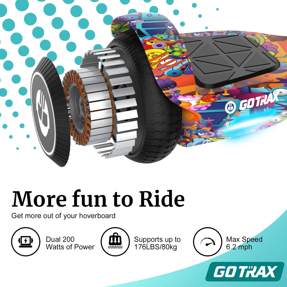 Gotrax Edge Self-Balancing Hoverboard for Kids & Adults, Galaxy Design