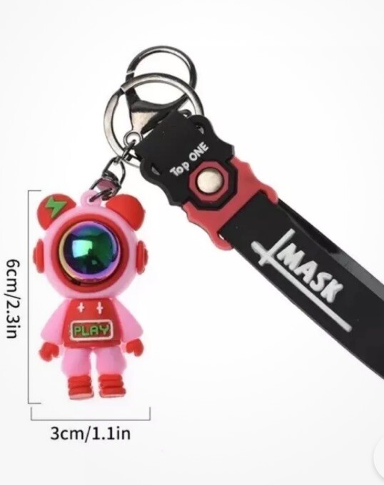 Space Bear Astronaut Bag Backpack Keychain Pendant