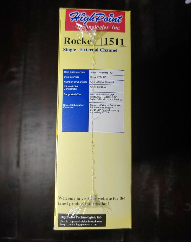 HighPoint Tech Rocket 1511 Single External Channel Serial ATA Host Adapter