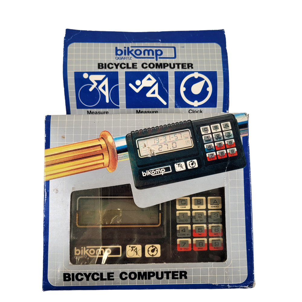 Vintage Bikomp Quartz Bicycle Cycling Computer New Old Stock Working