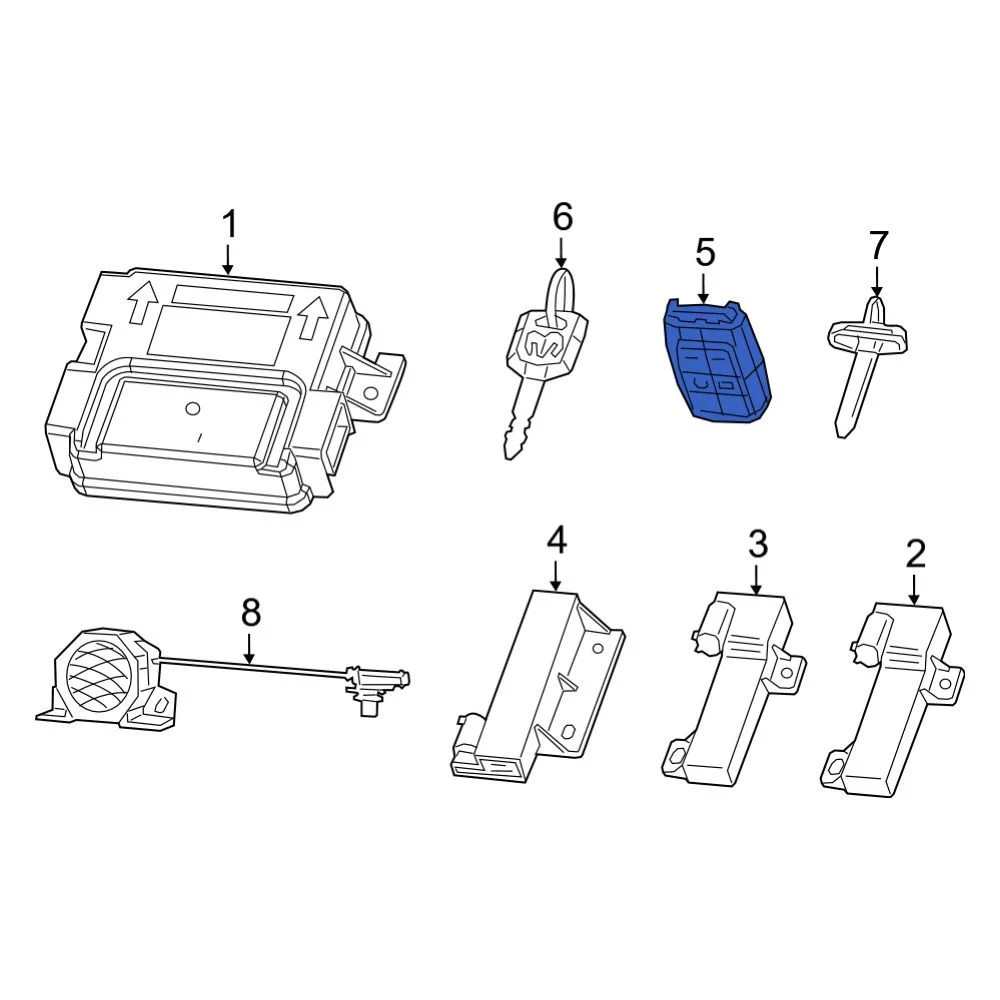 Ram 68547361AA Keyless Entry Transmitter