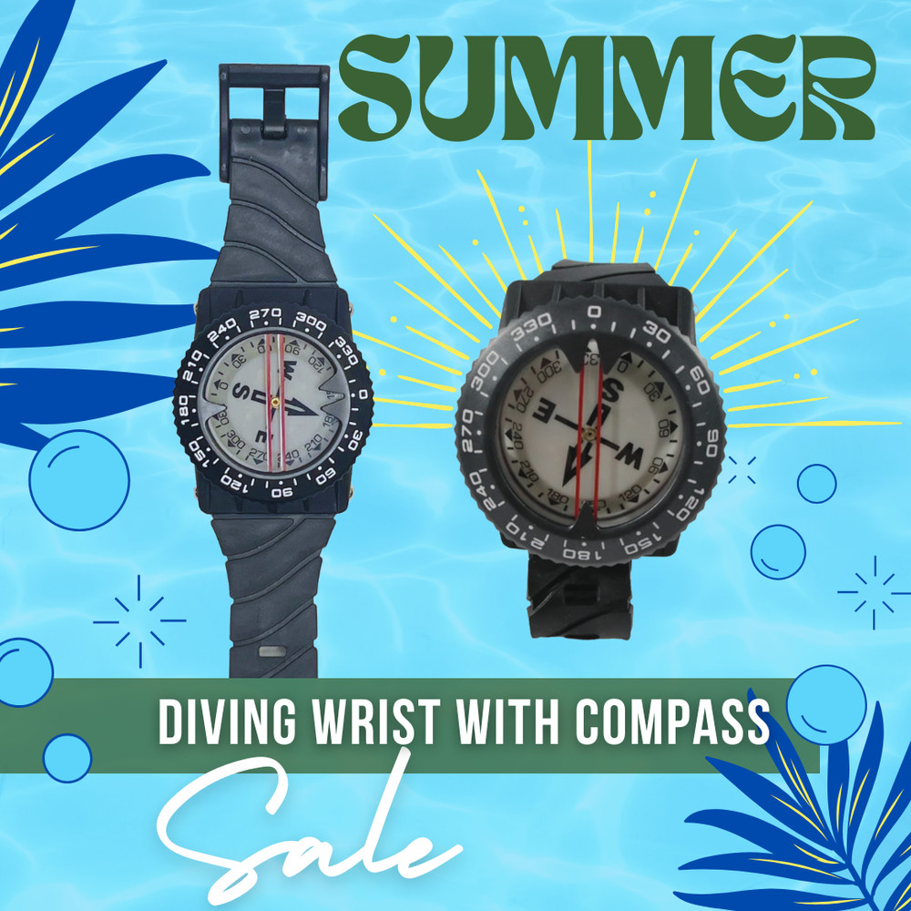 Deluxe Diving Wrist Compass - Accurate Navigation, 80M Depth, Durable Design