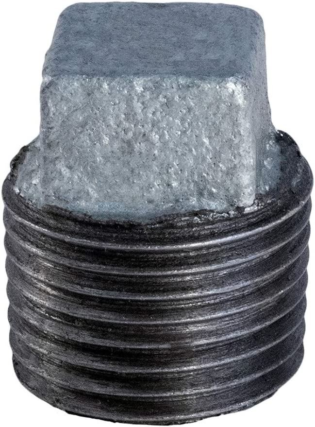 6" MIP Galvanized Malleable Iron Plug with Square Head