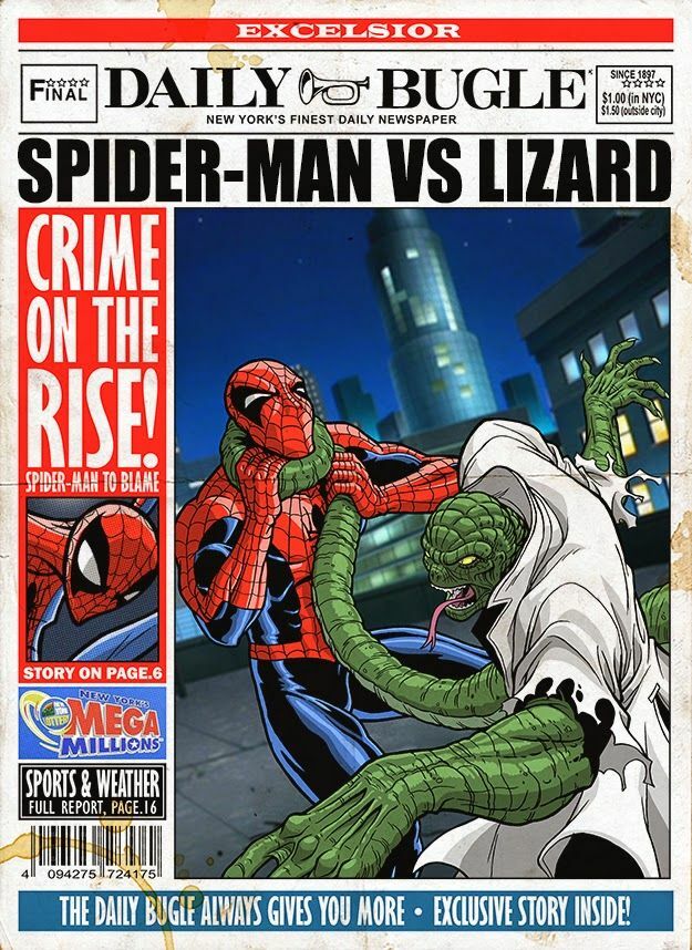 Spiderman Daily Bugle Spider Man VS Lizard Marvel Avengers 💥🕷🕸🕷💥