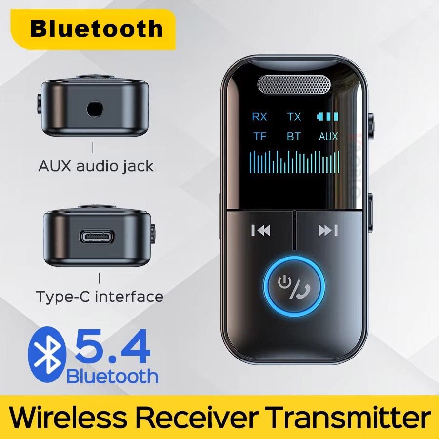 2025 Bluetooth Receiver Transmitter Wireless Audio Adapter MP3 Player 3.5mm Aux