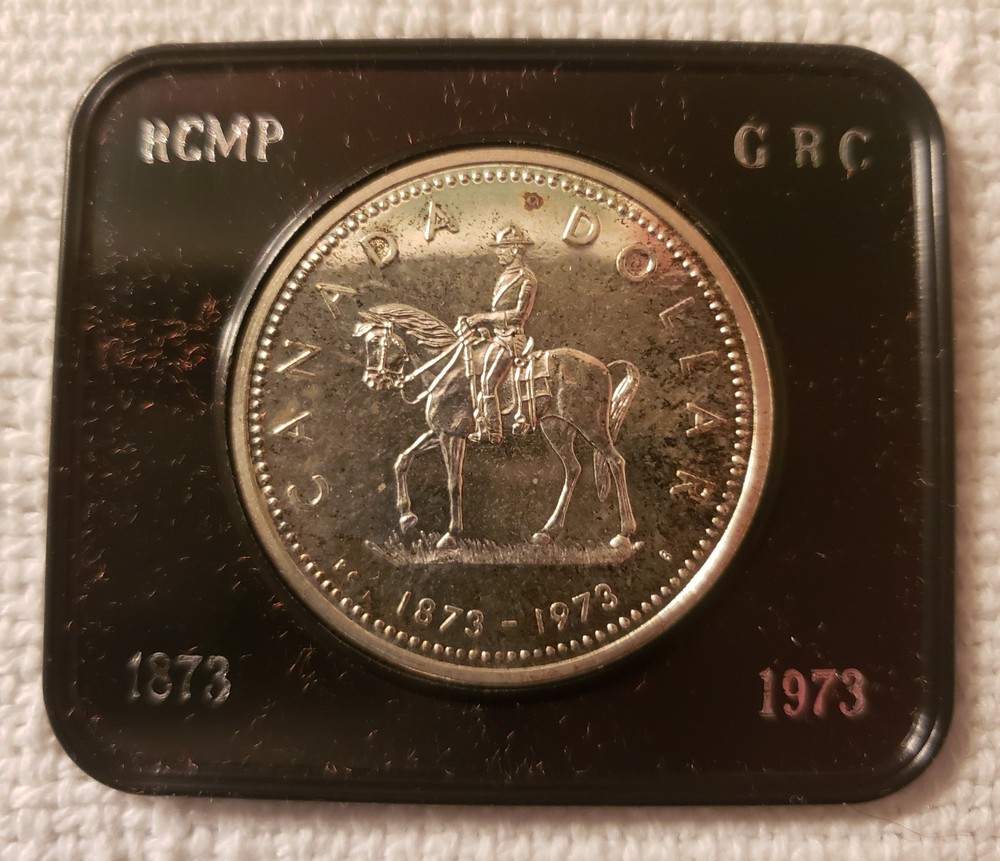 1973 Canada RCMP MOUNTIE SILVER Dollar ORIGINAL PACKAGING