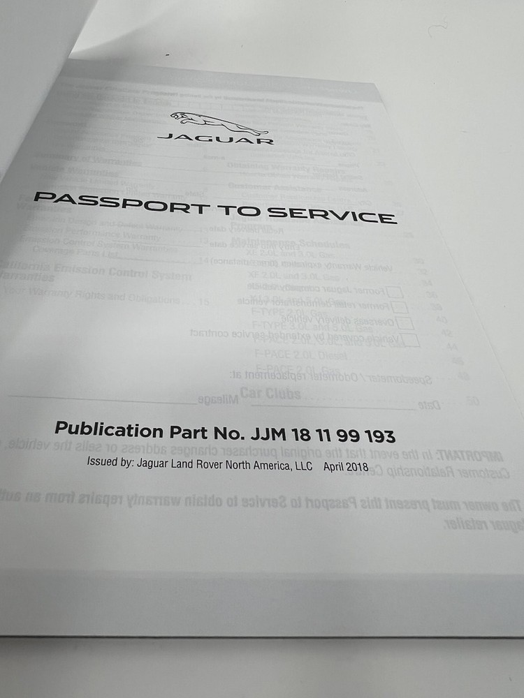 2018 Jaguar E-Pace Owners Manual OEM Complete Set