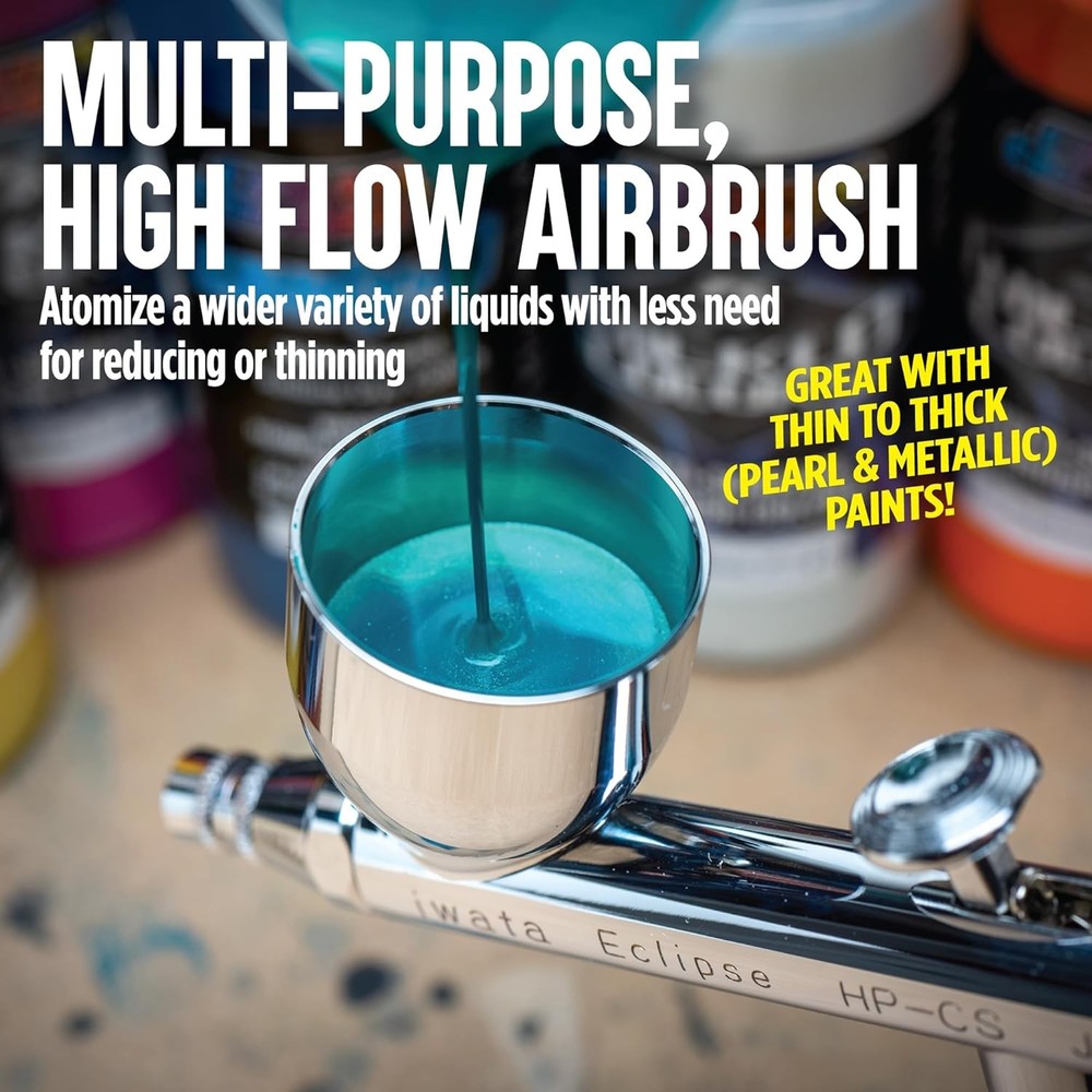 Eclipse HP-CS Airbrush - Gravity Feed Dual Action,High-Flow Atomization