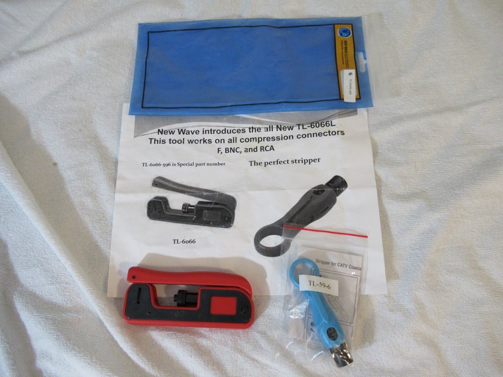Compression Connector Crimp Tool Cable Stripper Coax Cable Kit