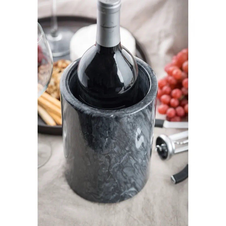 Tablecraft 5488 7" Wine Cooler - Marble, Black