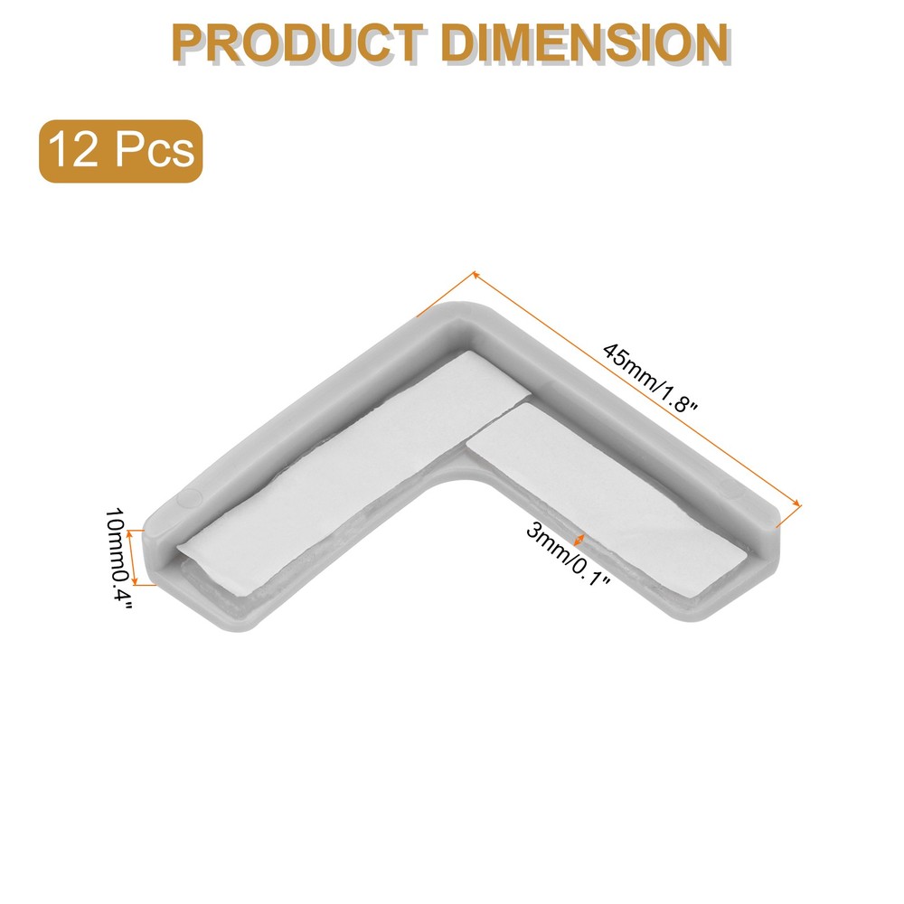 Corner Protectors 12Pcs Table Corner Protectors(Grey)