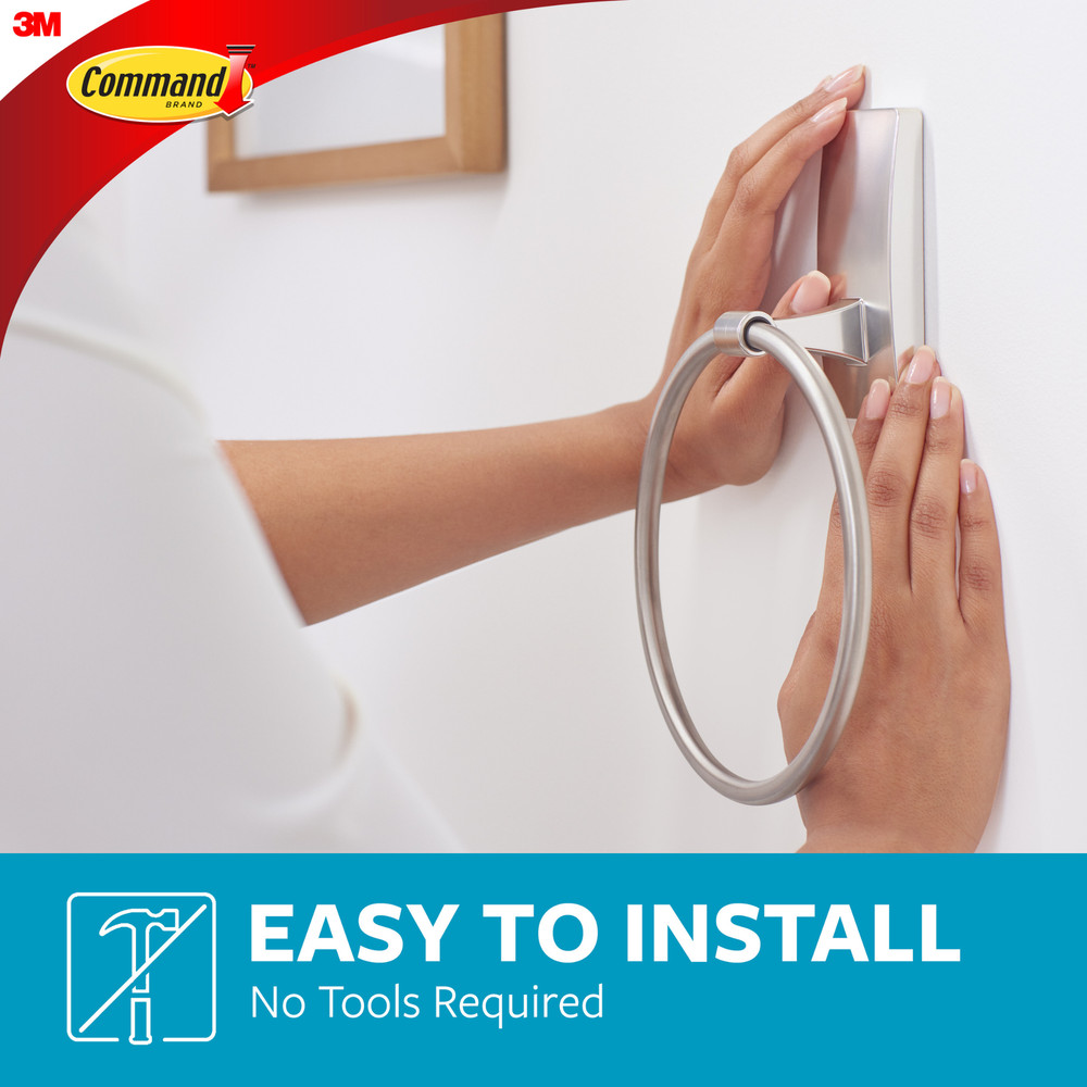 Command Towel Ring [Removable]: 1 ring (Matte Black)