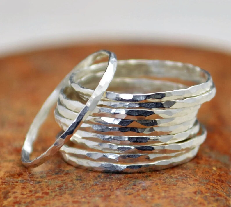 Super Thin 925 Sterling Silver Band & Statement Ring Handmade Ring All size-b-71