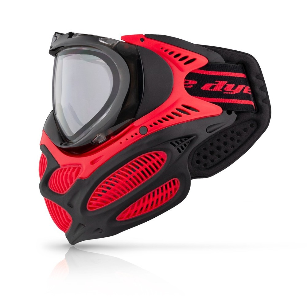 Dye Paintball i3 Pro Protective Padded Gear Goggle System Mask Fire Red