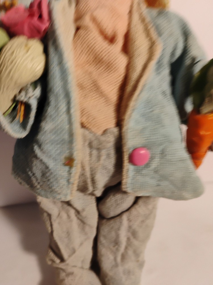 Primitive Handmade Hippie Looking Easter Bunny Rabbit 9 Inches High