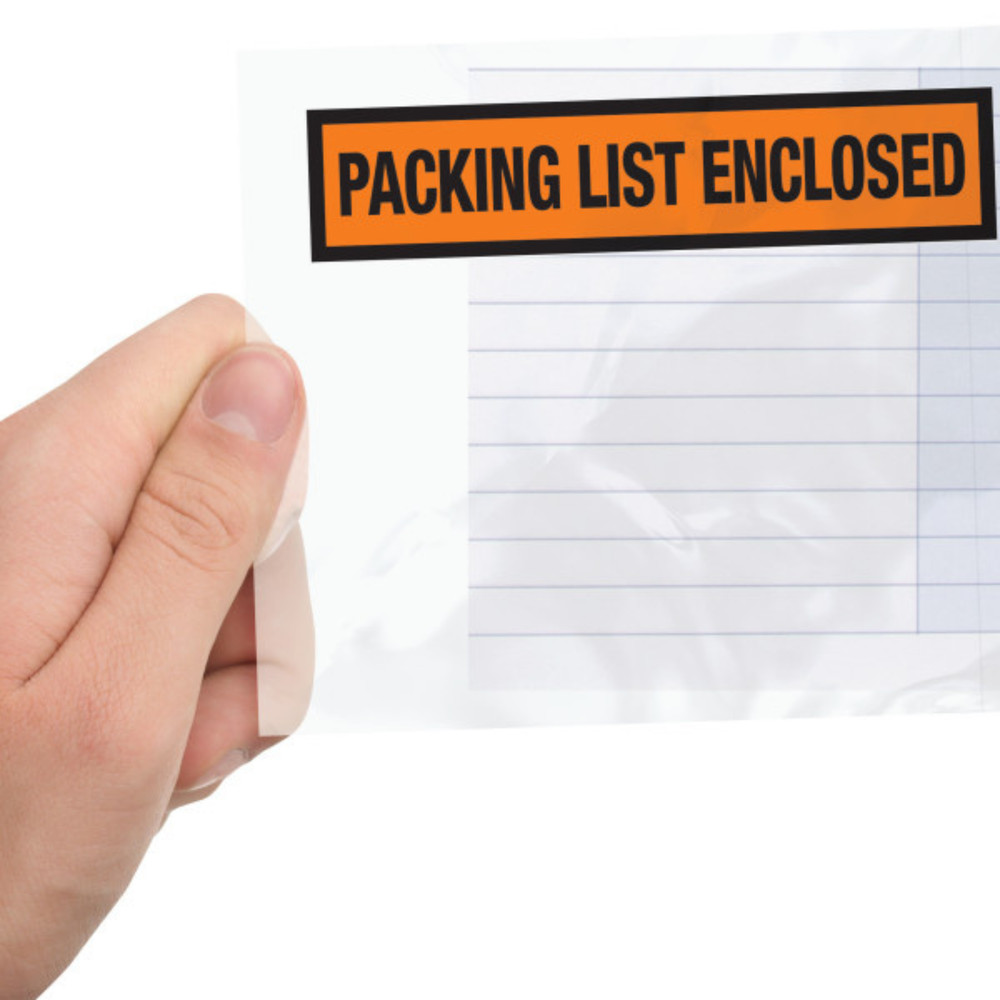Duck Brand Security Packing List Envelopes: 4 in. width (Clear)