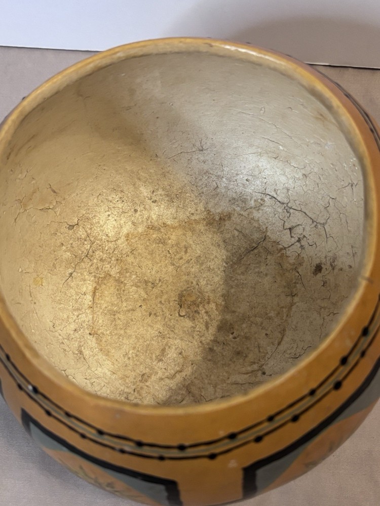 Hand Painted Gourd Bowl *Signed*