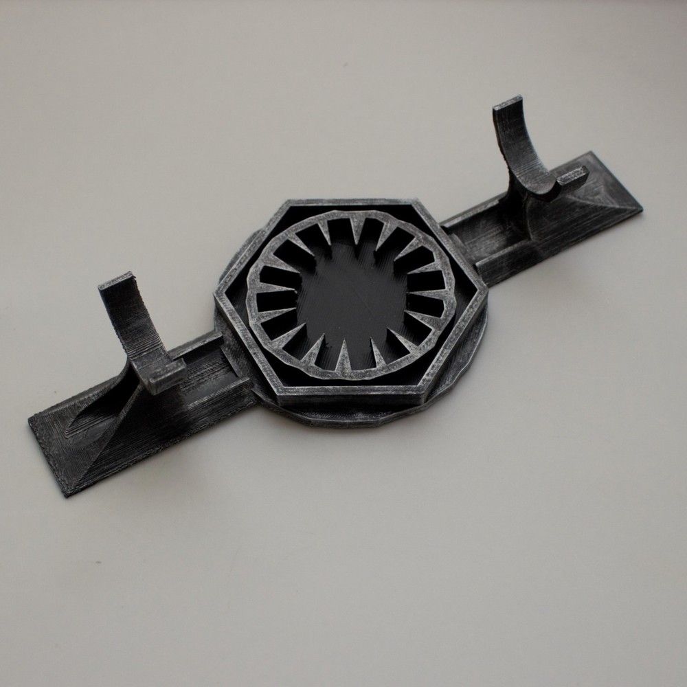 Black with Silver Lightsaber Stand with First Order Logo
