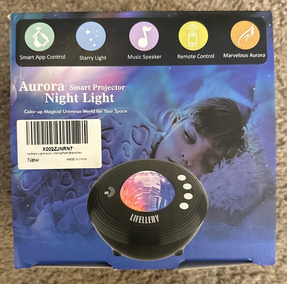 Aurora Smart Projector Night Light And Sound Machine App Control- NEW