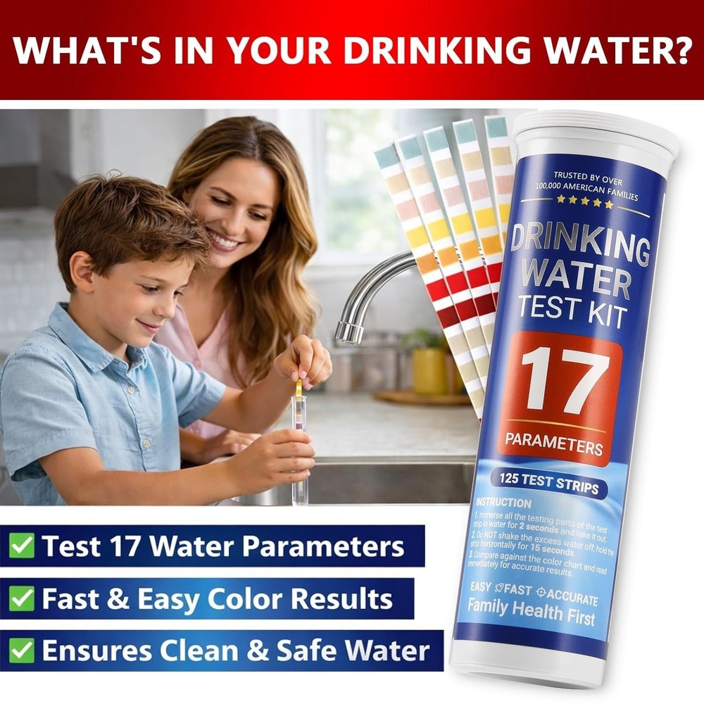 Beginner-Friendly Water Testing Kit - 55 Strips