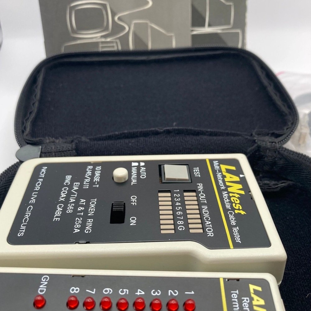 Cable Lan Enhanced Network Cable Tester & Terminator Zipper Case Nos