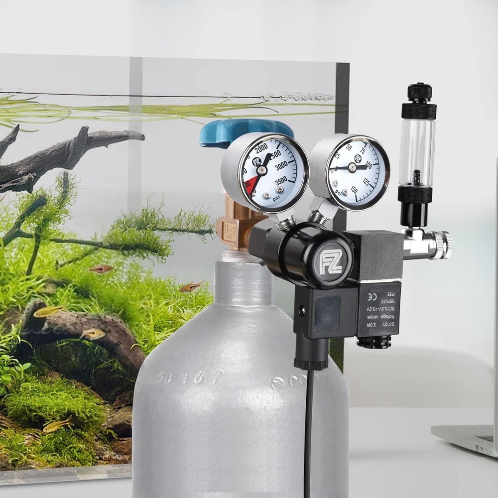 High Precision Aquarium CO2 Regulator System with Check Valve & Tools Included