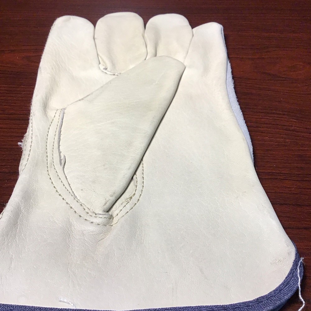 Two Tone Leather Safety Gloves Size-XL