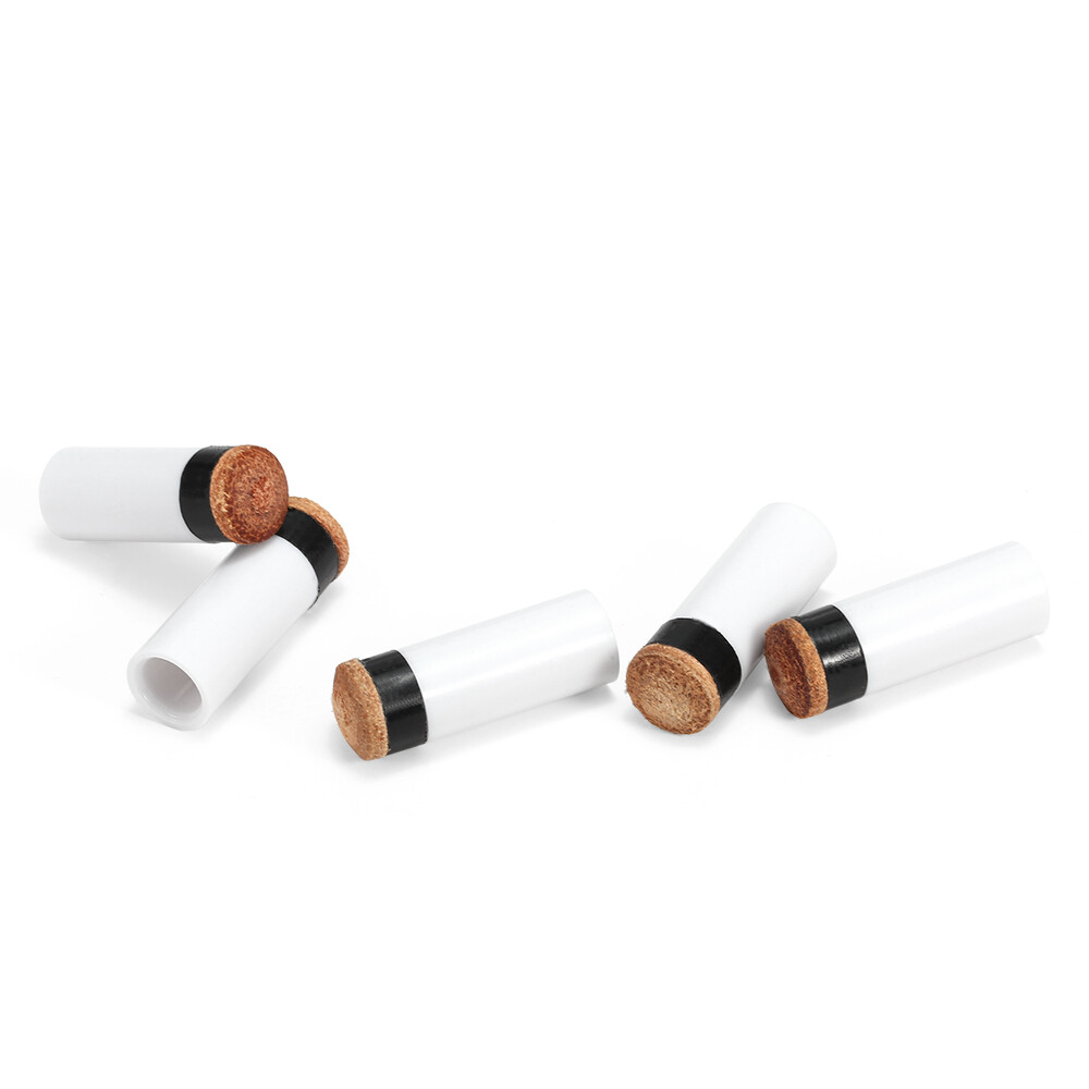 5PCS Screw-on Tips with Pool Stick Ferrules Billiard Head Y0W3
