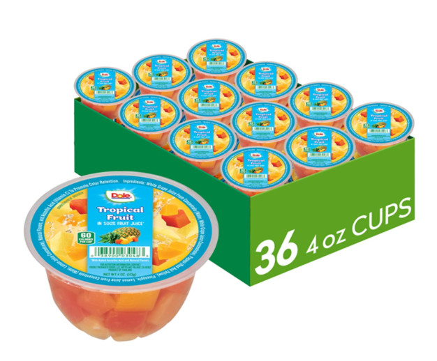 Dole Tropical Fruit In 100% Juice, 4 Ounce, 36 Per Case