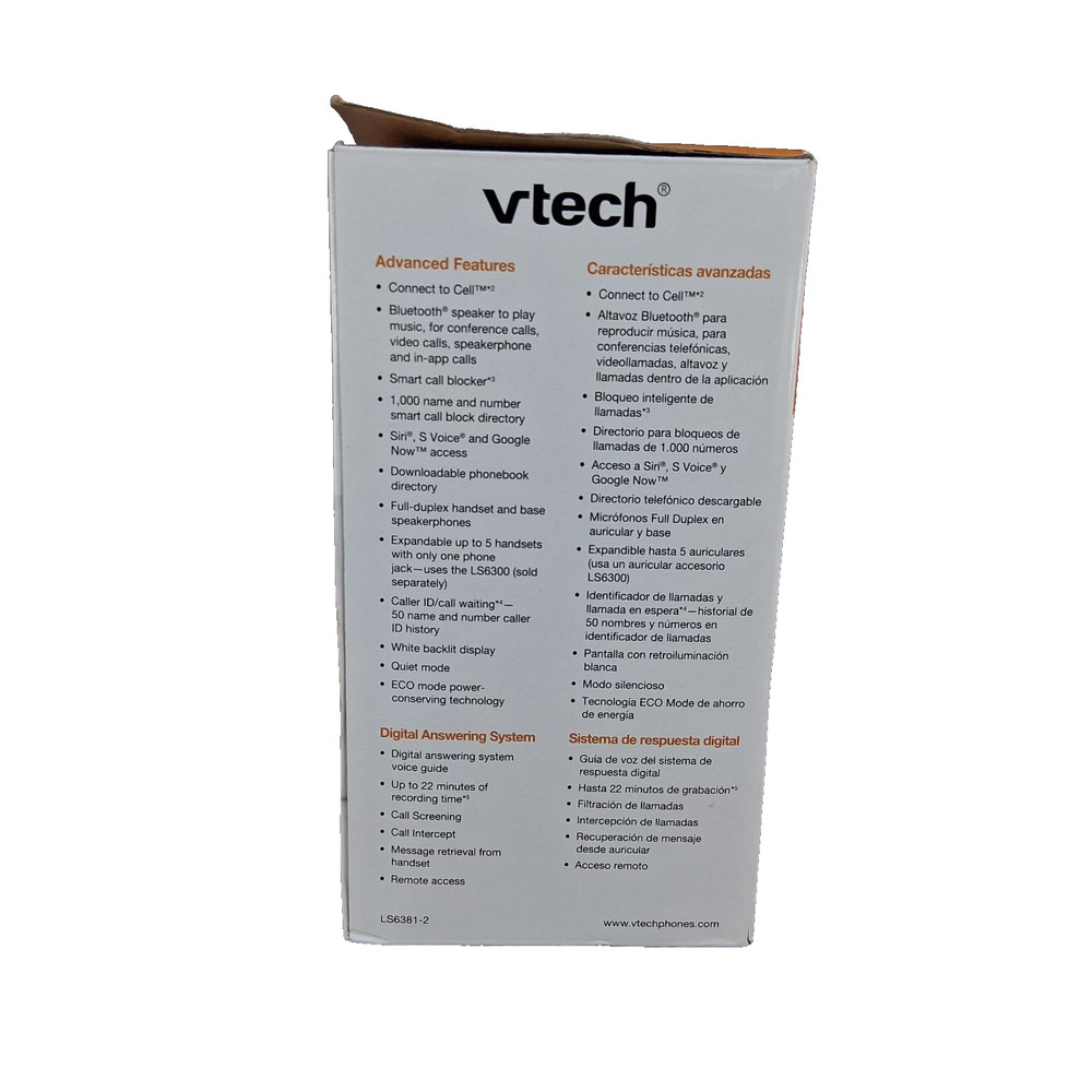 VTech LS6381-2 Bluetooth Speaker with Echo Cancellation Noise Reduction Music