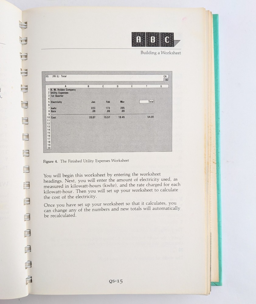 FlashCalc User Manual For IBM (1984) VisiCorp, Vintage Spreadsheet Software