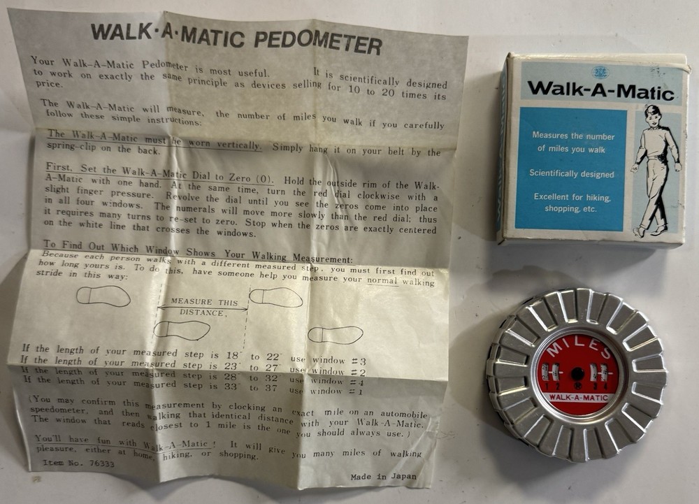 Vintage Walk-A-Matic Pedometer