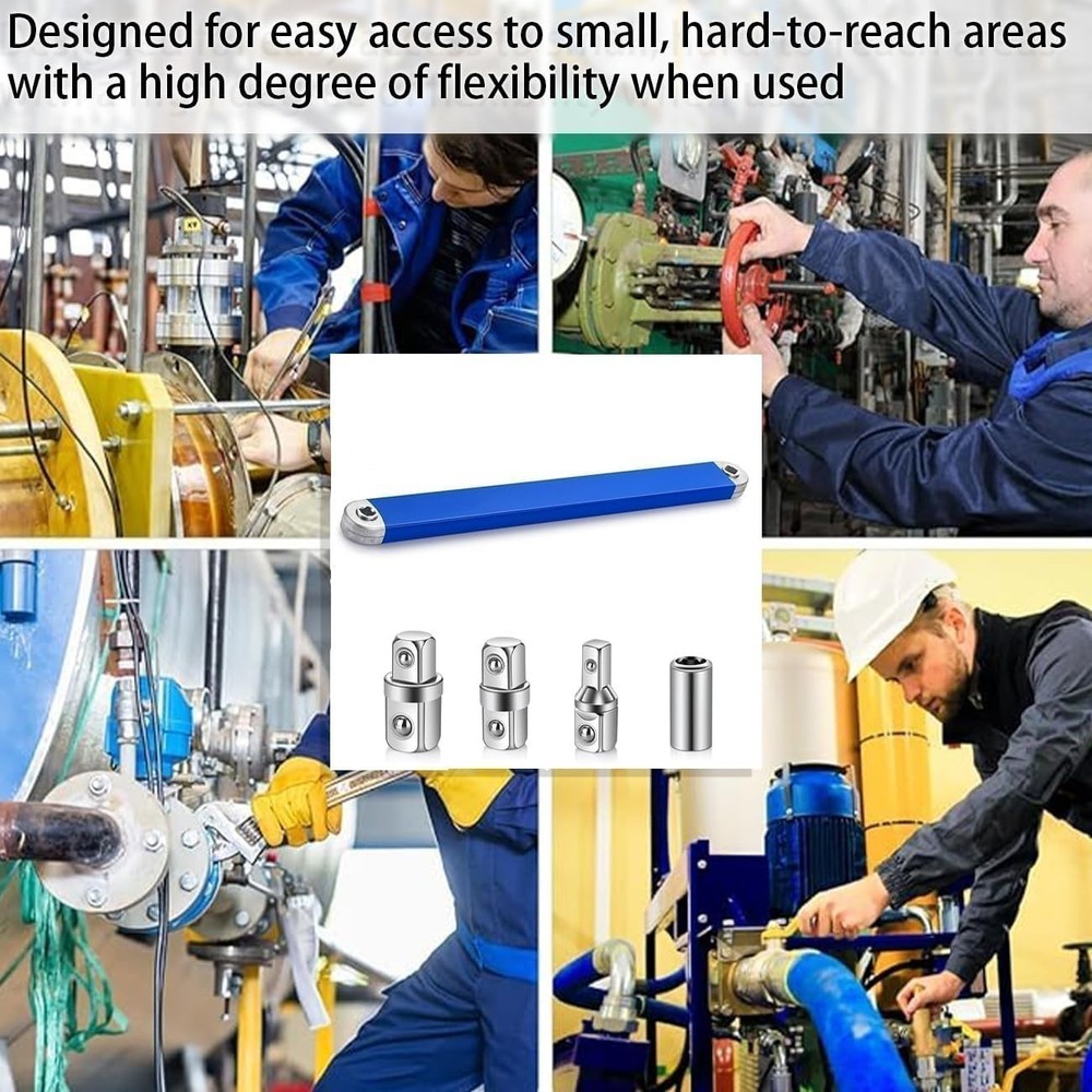 with 4 Extender Adapter 1/4", 3/8", 1/2" Multifunctional Upgraded