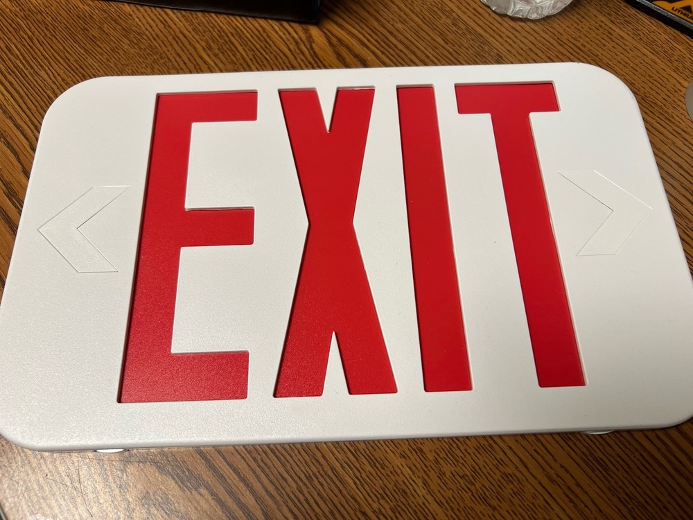 Exit Sign Face Plate Cover Red - New 7.2” X 11.6”