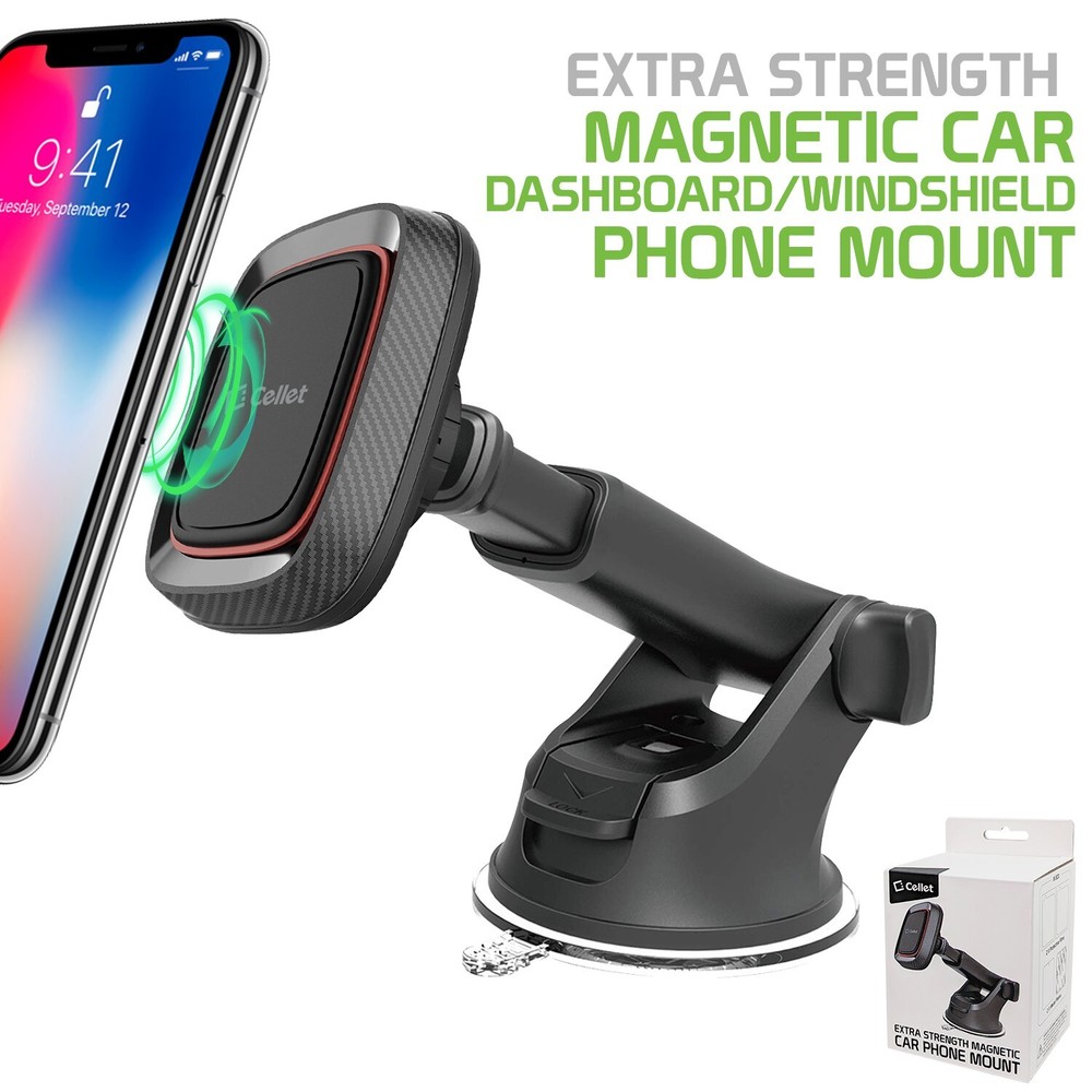 Cellet Magnetic Car Dashboard & Windshield Phone Mount with Telescoping Arm