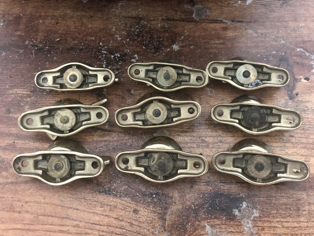 Vintage BRASS Window Sash Latch Lock 9pcs (LOCK ONLY)