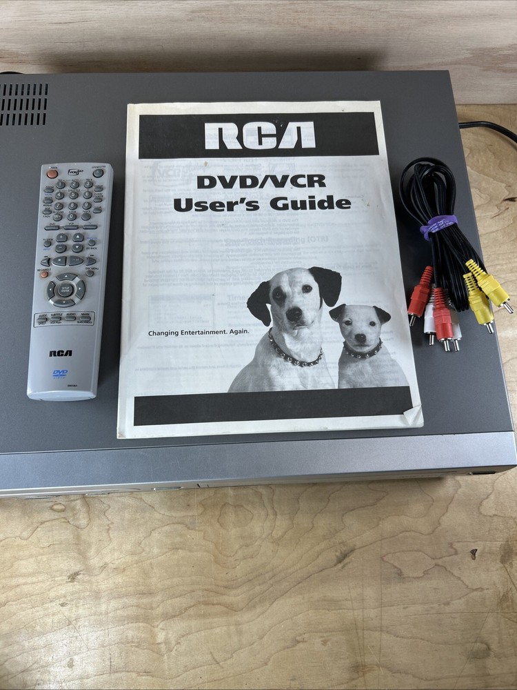 RCA VC125HF DVD/VHS Combo Player VHS Recorder W/ Remote & User Guide - Untested