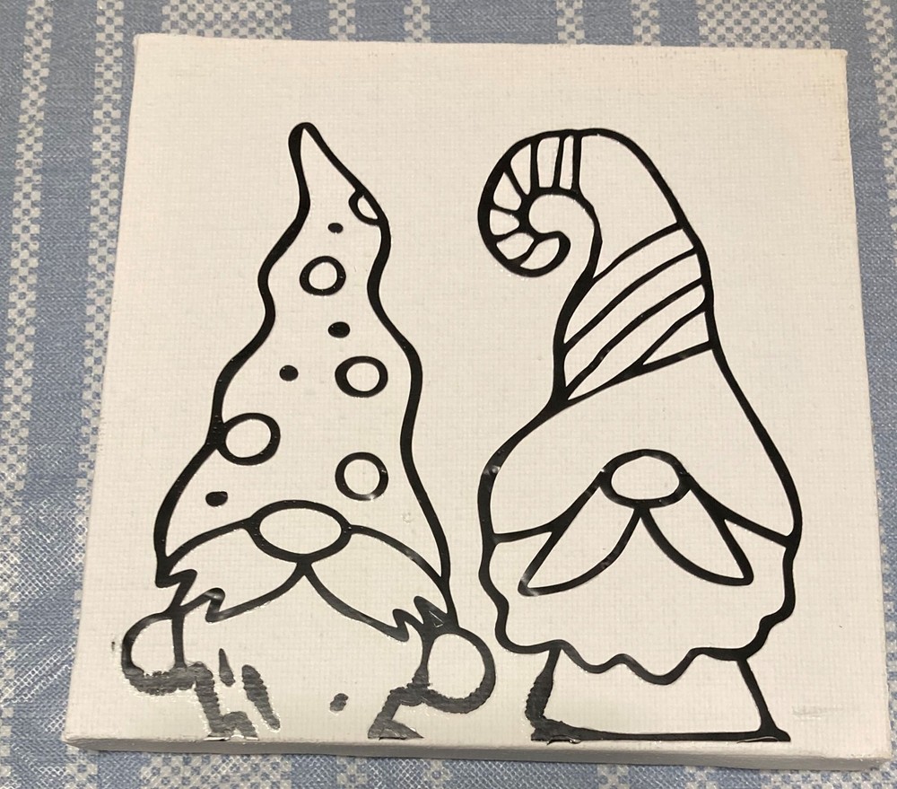 Canvas Paintable Set with paint & brush