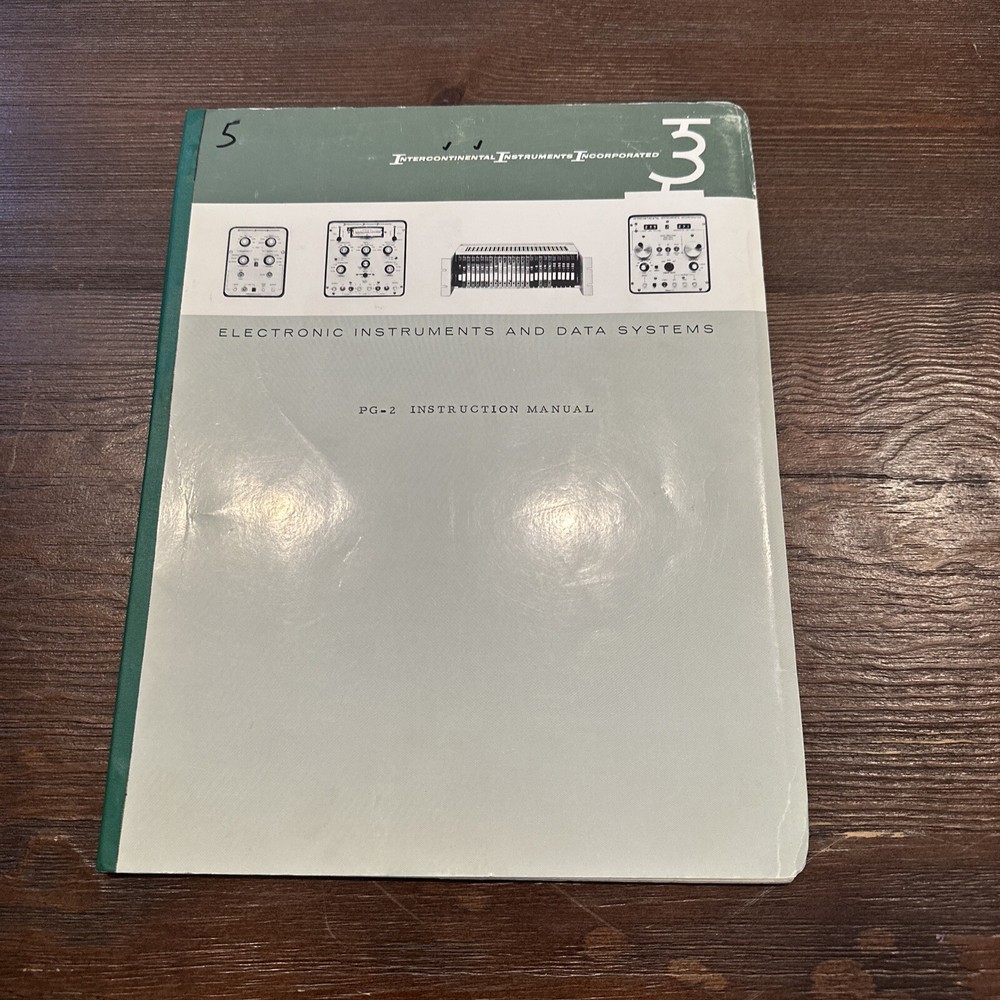 Intercontinental Instruments Model PG-2 Pulse Generator Instruction Manual 10/64