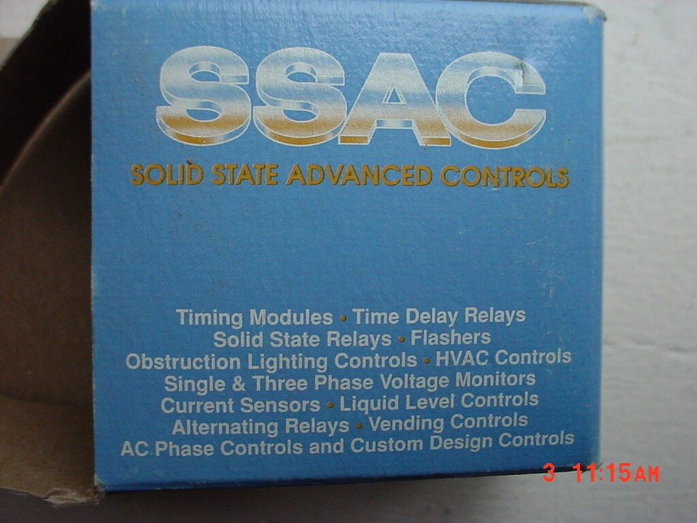 SSAC Solid State Timer P/N KSDU71600 Time Delay 600 Sec.