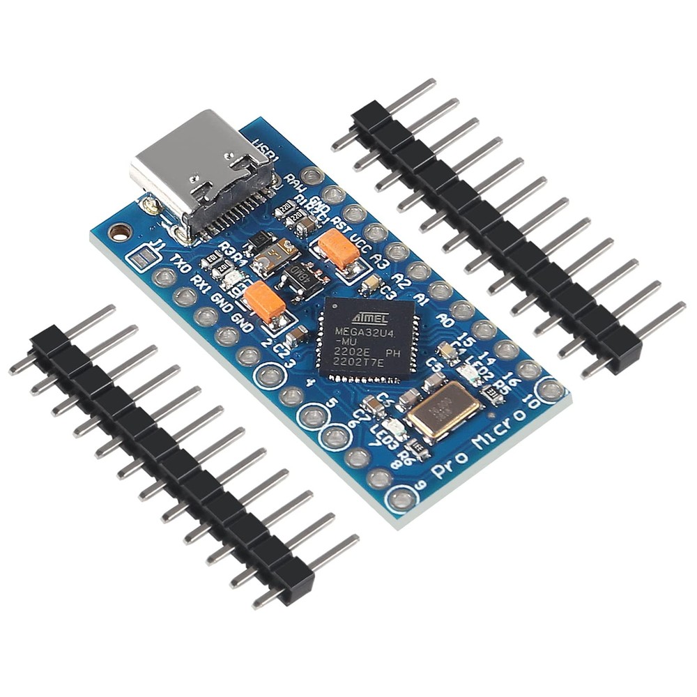 2 PCS Pro Micro ATmega32U4 5V 16MHz Type-C Development Module Board for Arduino