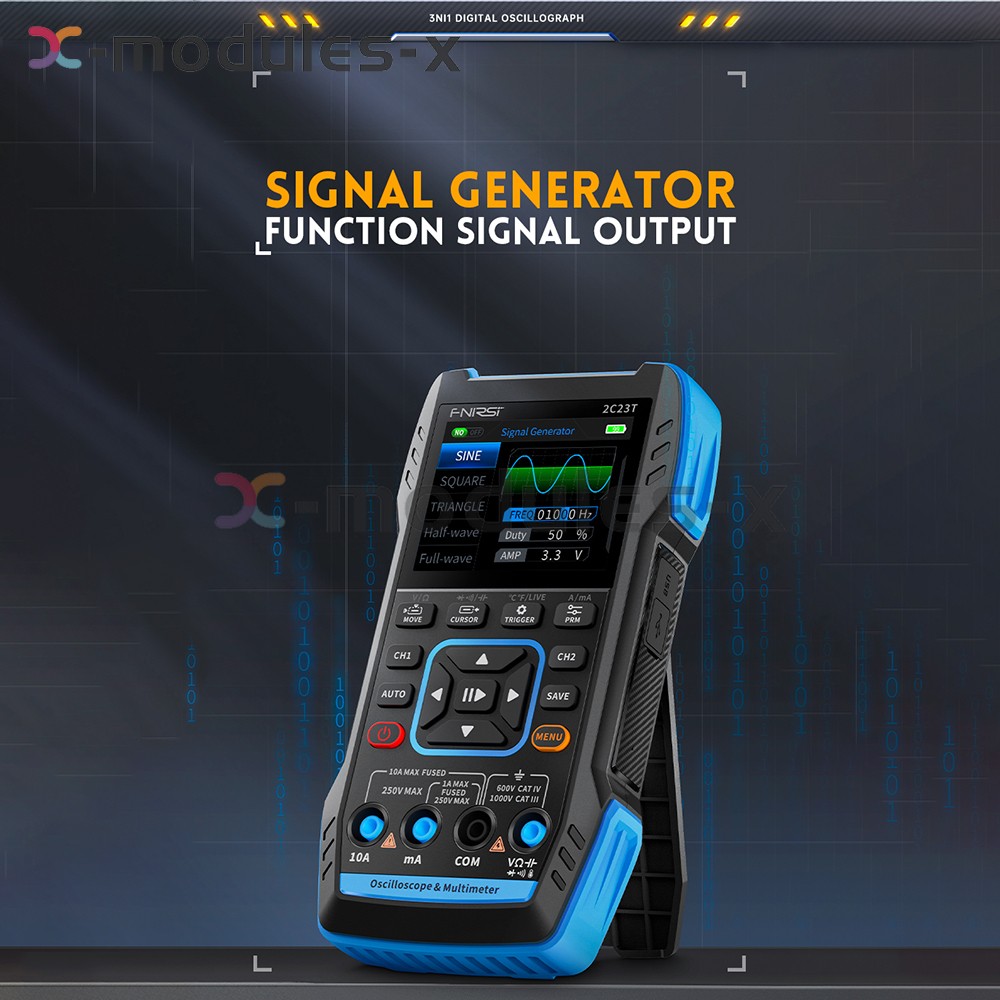 FNIRSI 2C23T Handheld Digital Oscilloscope Multimeter Function Signal Generator