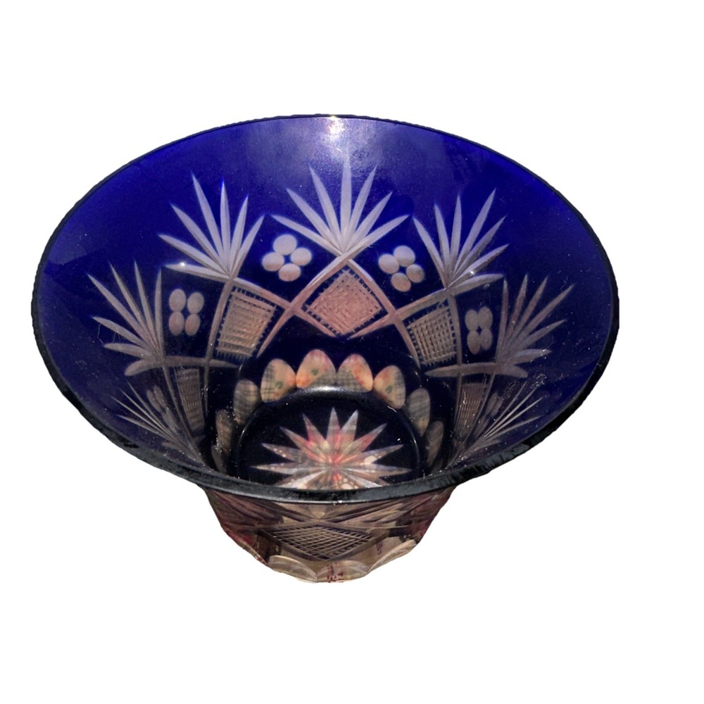 Kobalt Kristallglas Vase Blue