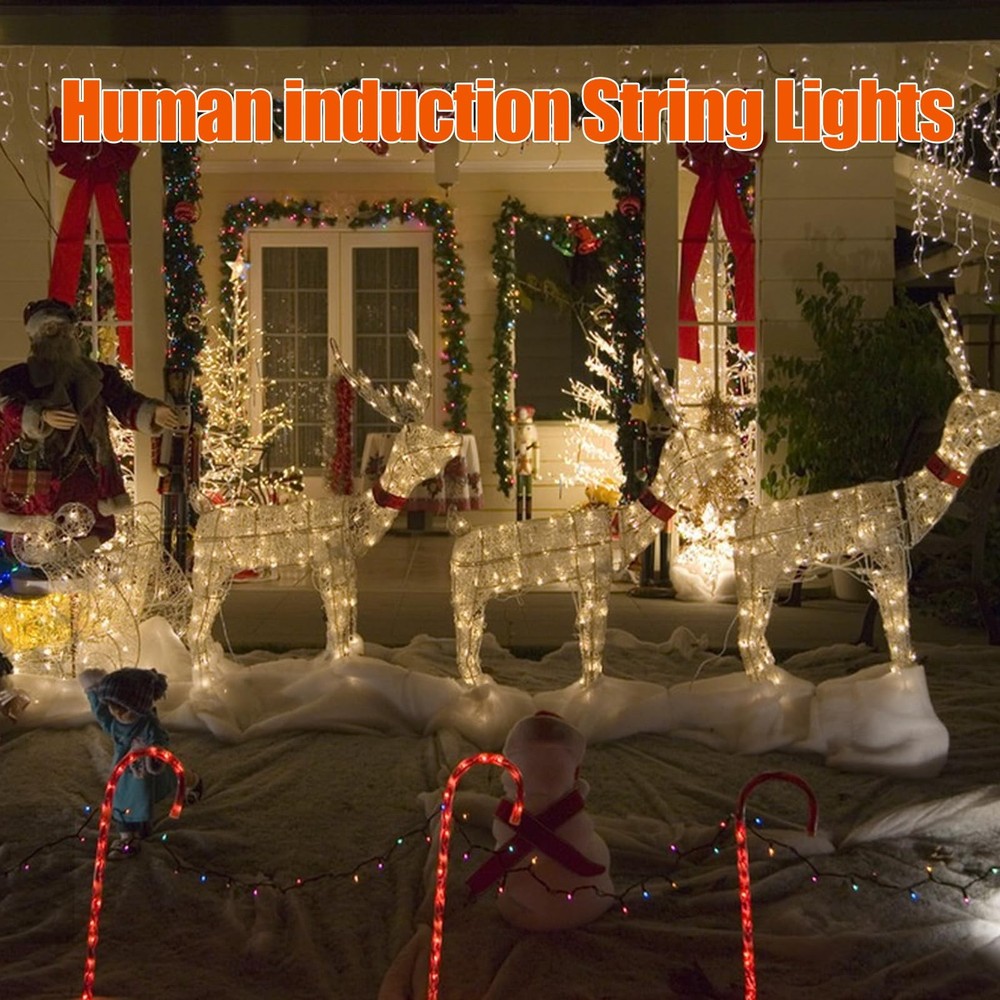 Dreicht Music Motion Sensor Color Changing Christmas String Multicolor