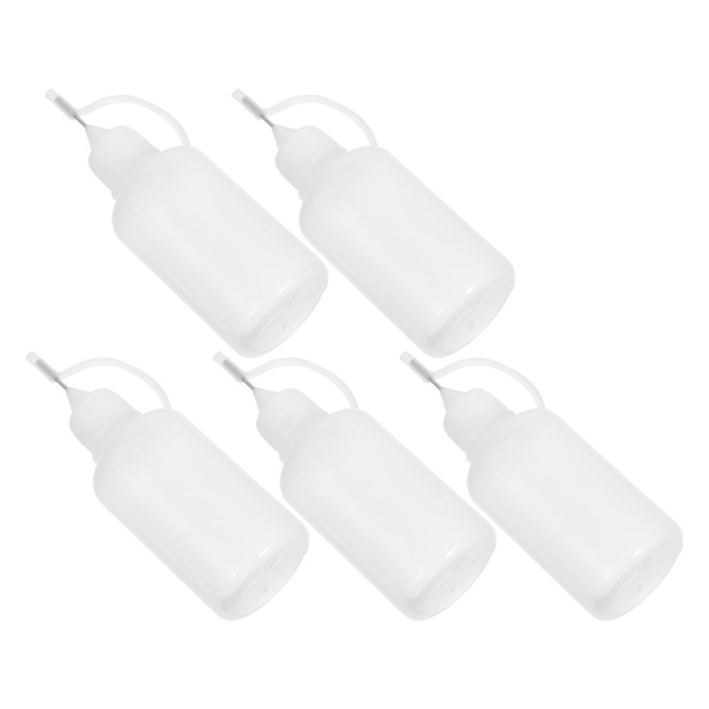 5 Pcs Dispensing and Bottling Empty Glue Applicator Liquid Container