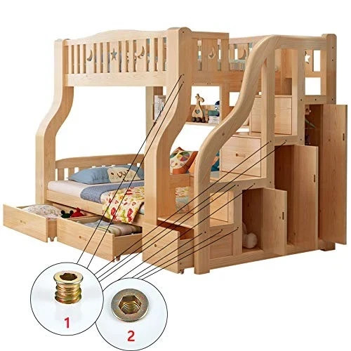 80 Pcs Premium Threaded Inserts for Wood, 1/4-20 Threaded Inserts with Hex