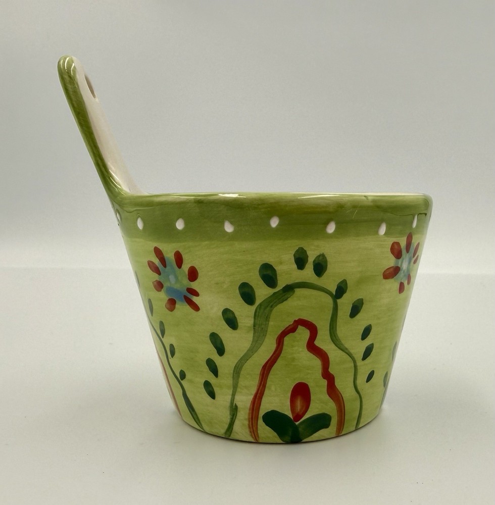 Hand Painted Morocco Leaf by Maxcera Planter Small Wall Pocket